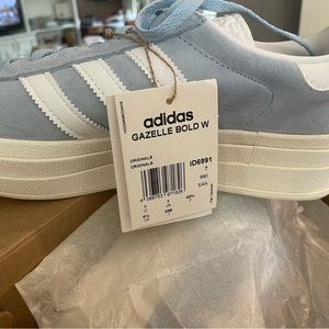 Adidas blue suede gazelles